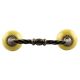 Solid Yellow Ceramic Cut Bridge Handles